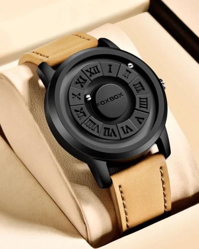 stainless steel waterproof quartz watch, creative band, scroll beads, magnetic force, watch, brand secondary